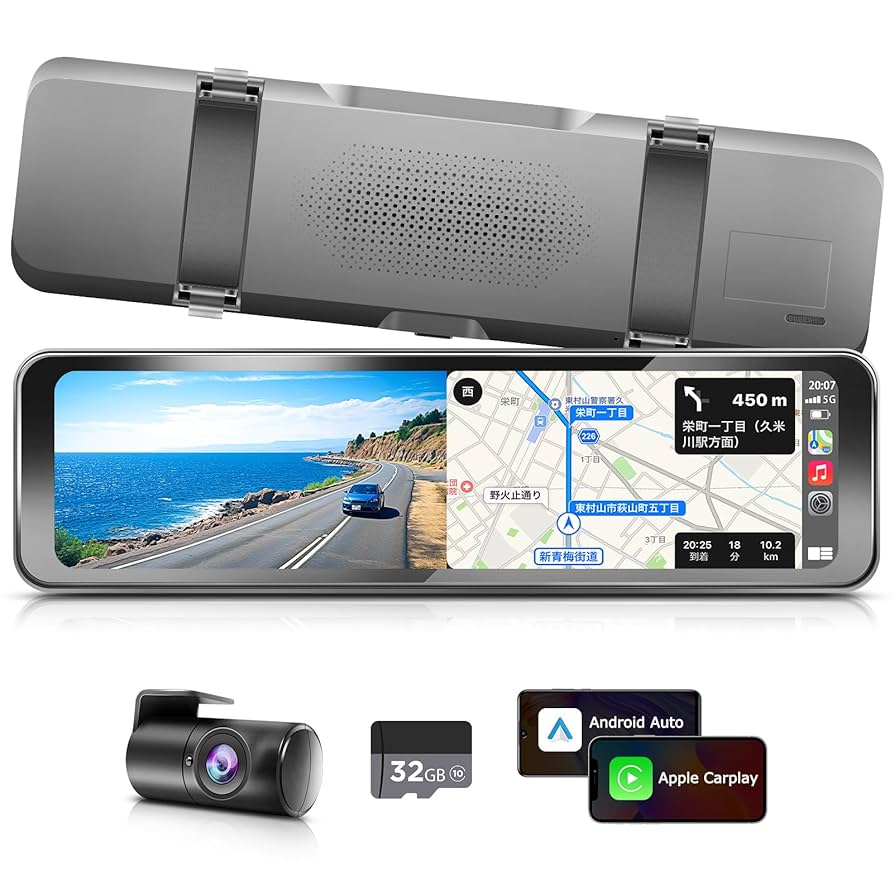 ドライブレコーダー ミラー型【CarPlayとAndroidAuto対応】 楽天市場】JADO ドライブレコーダー ミラー型 CarPlayと